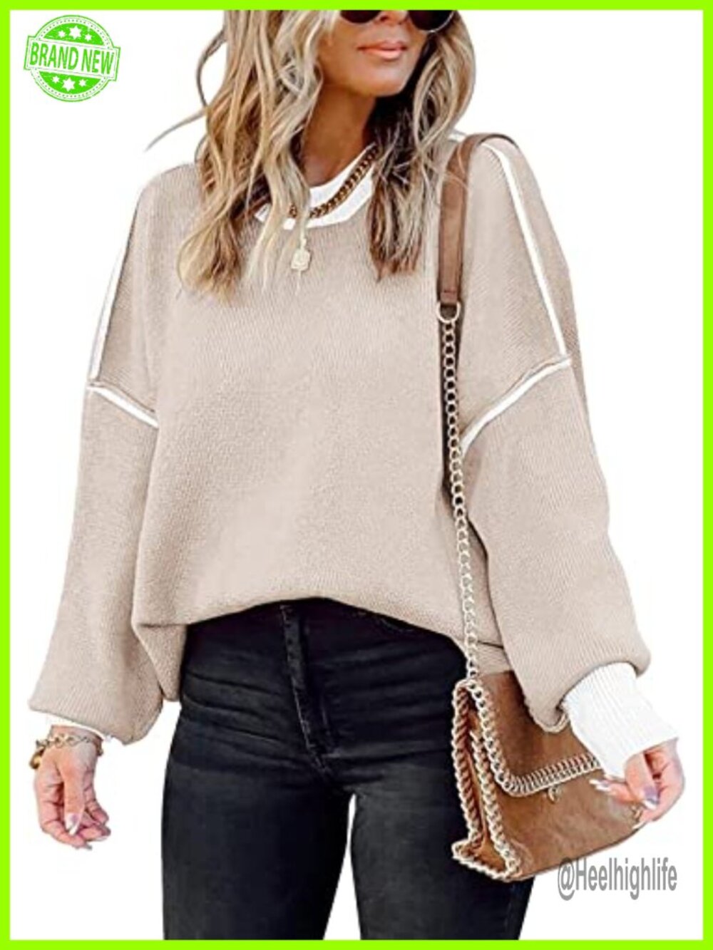 Womens Oversized Viscose Nylon Knit Tunic Sweater Cowl Neck Fall Pullover